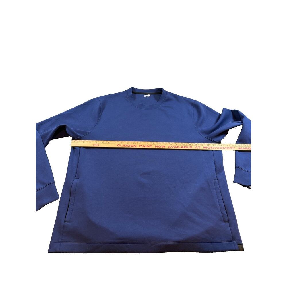 Away Travel Men’s XL Navy Blue Crewneck Pullover Sweatshirt Stretch Pockets - Picture 9 of 12